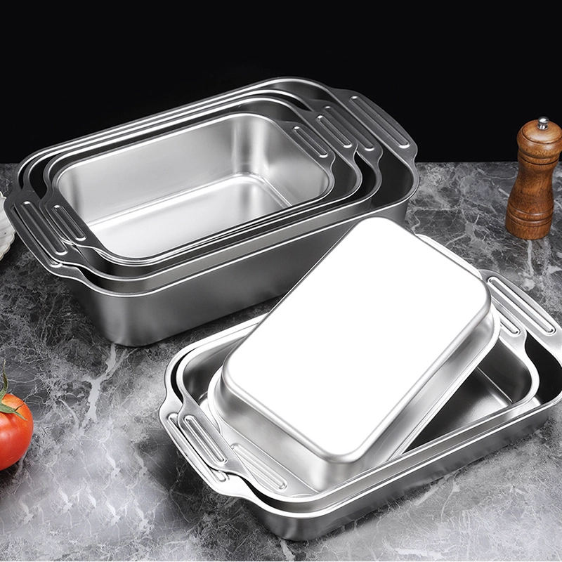 Rectangular 304 Stainless Steel Tray Baking Sheet Pan with Rack - COPY - tipev0