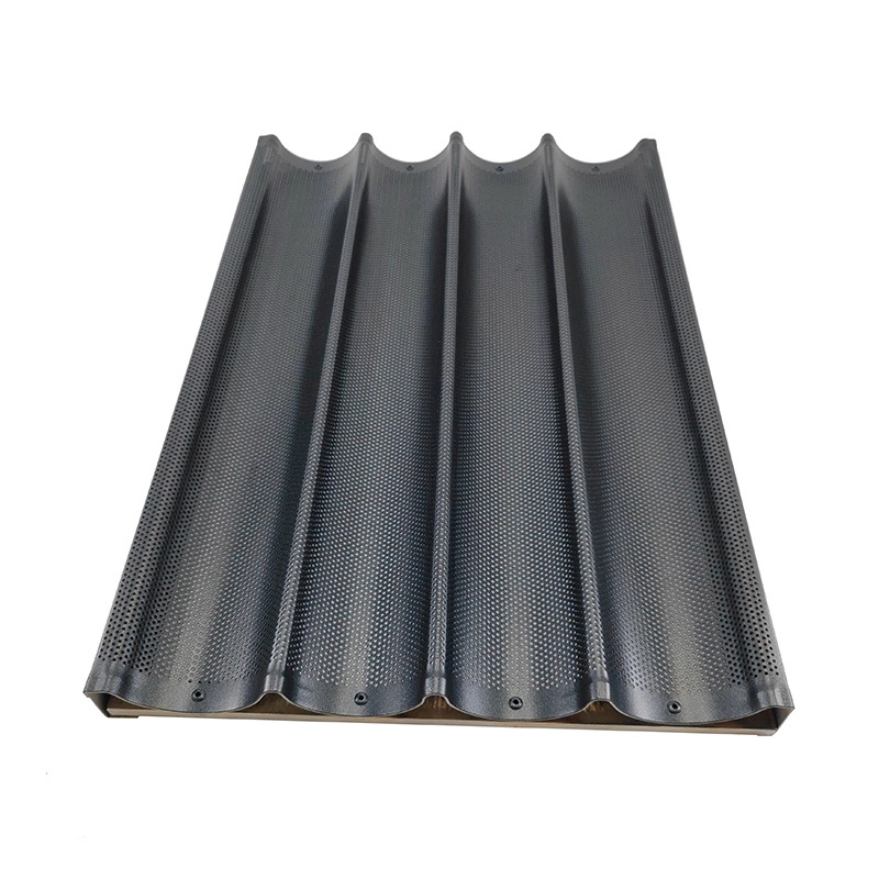 Chine Poêle à baguette en aluminium antiadhésif 4 vagues fabricant