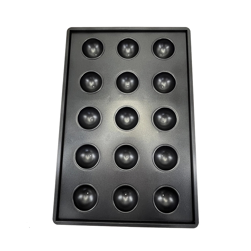 Juego de moldes para hornear cupcakes y muffins esféricos de 15 latas