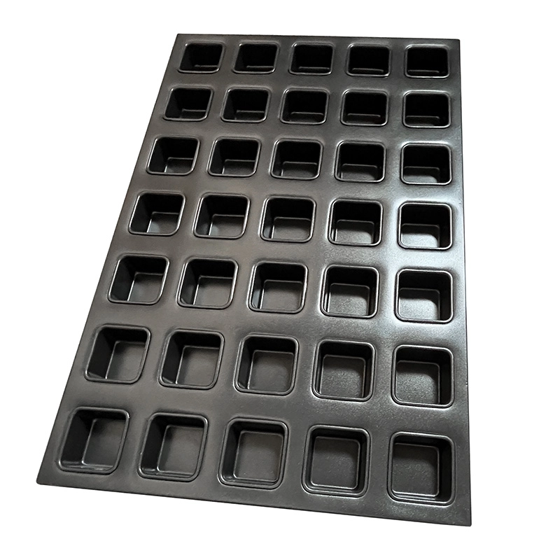 Bandeja para hornear muffins y magdalenas cuadradas de 35 latas