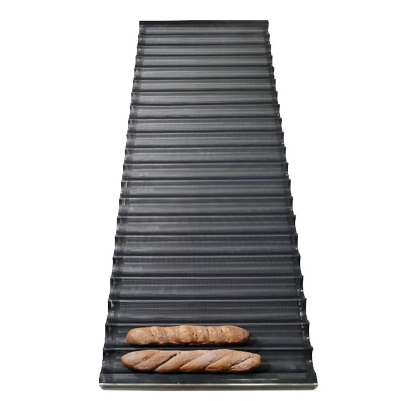 21 Flutes Perforated Aluminum French Stick Tray