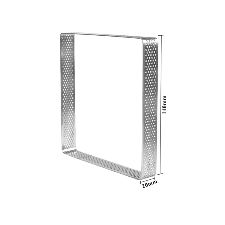 Square Stainless Steel Perforated Tart Rings