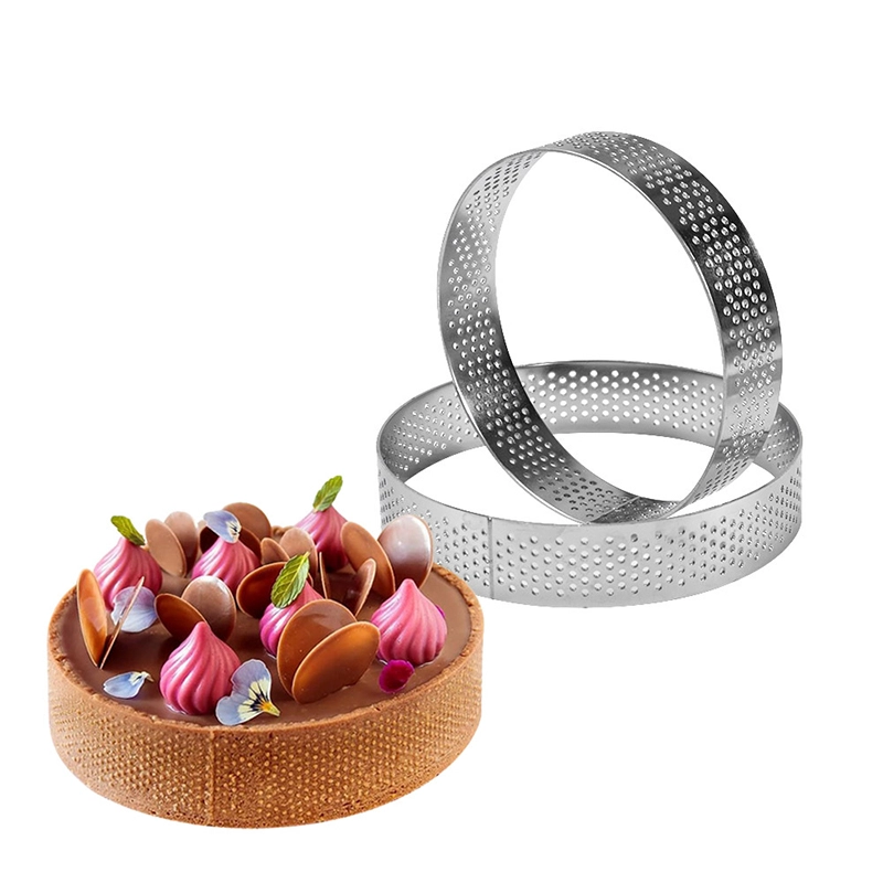 Chine Cercles à tarte ronds perforés en acier inoxydable fabricant