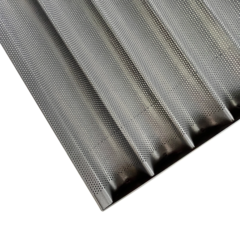 6 Rows Black Coated Baguette Bread Baking Pan