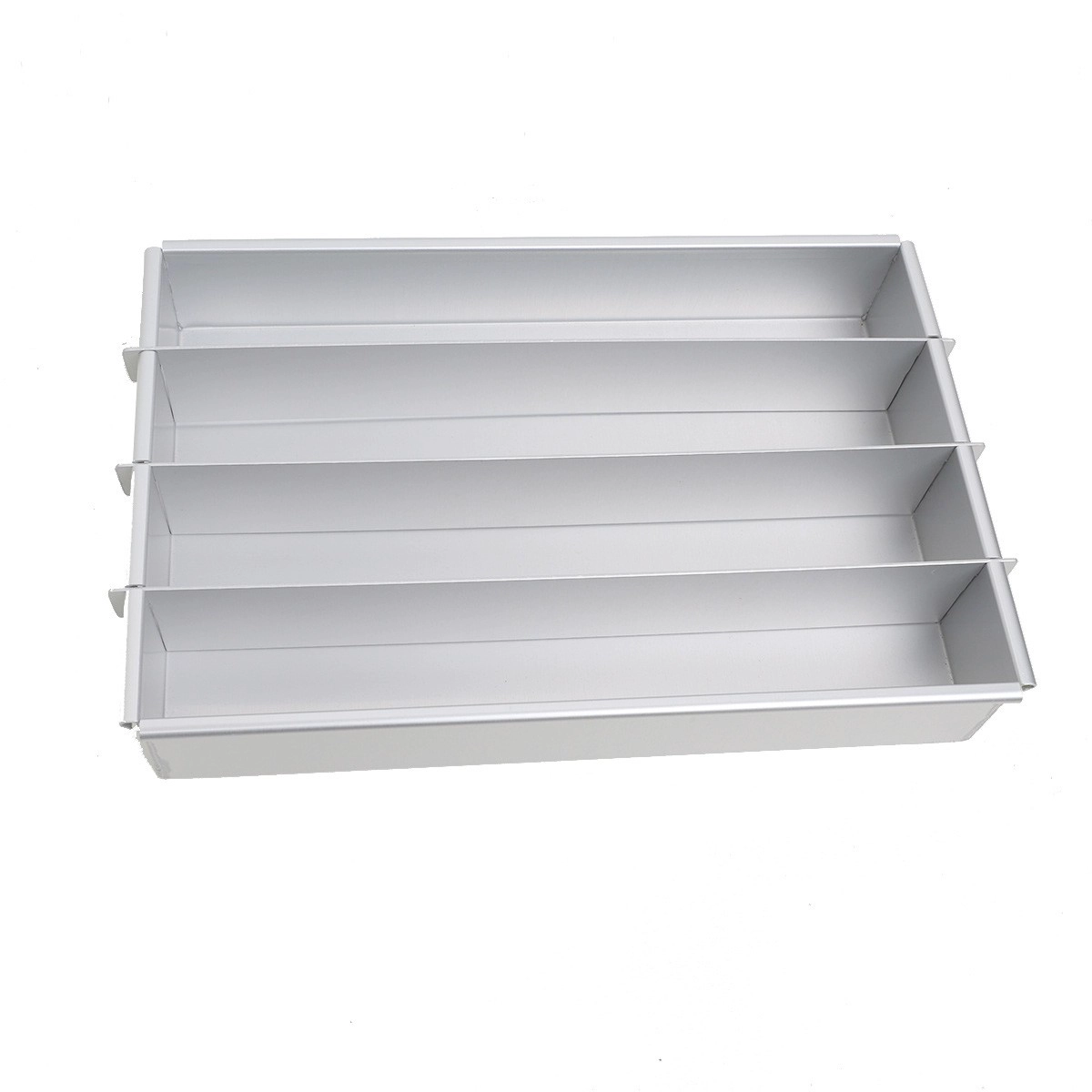 China Aluminum Rectangle Cake Baking Pan with Separators manufacturer