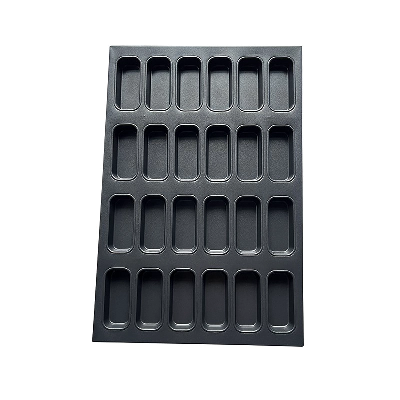 Chine Moule à cupcakes rectangulaire à 24 moules industriel fabricant