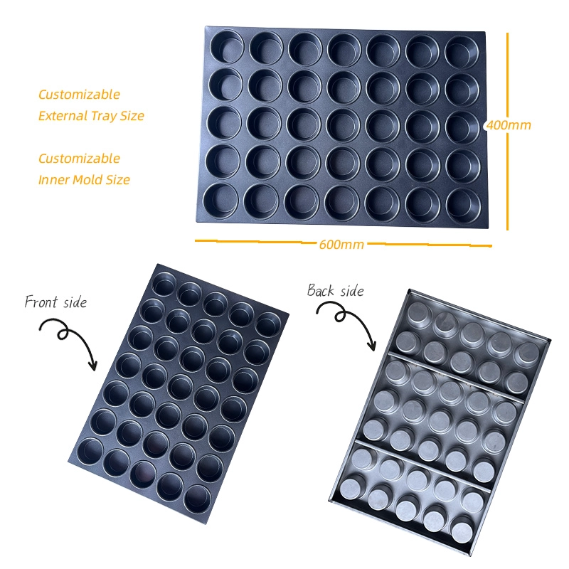 Industrial Oven Pan 35-Cvity Round Muffin Tray