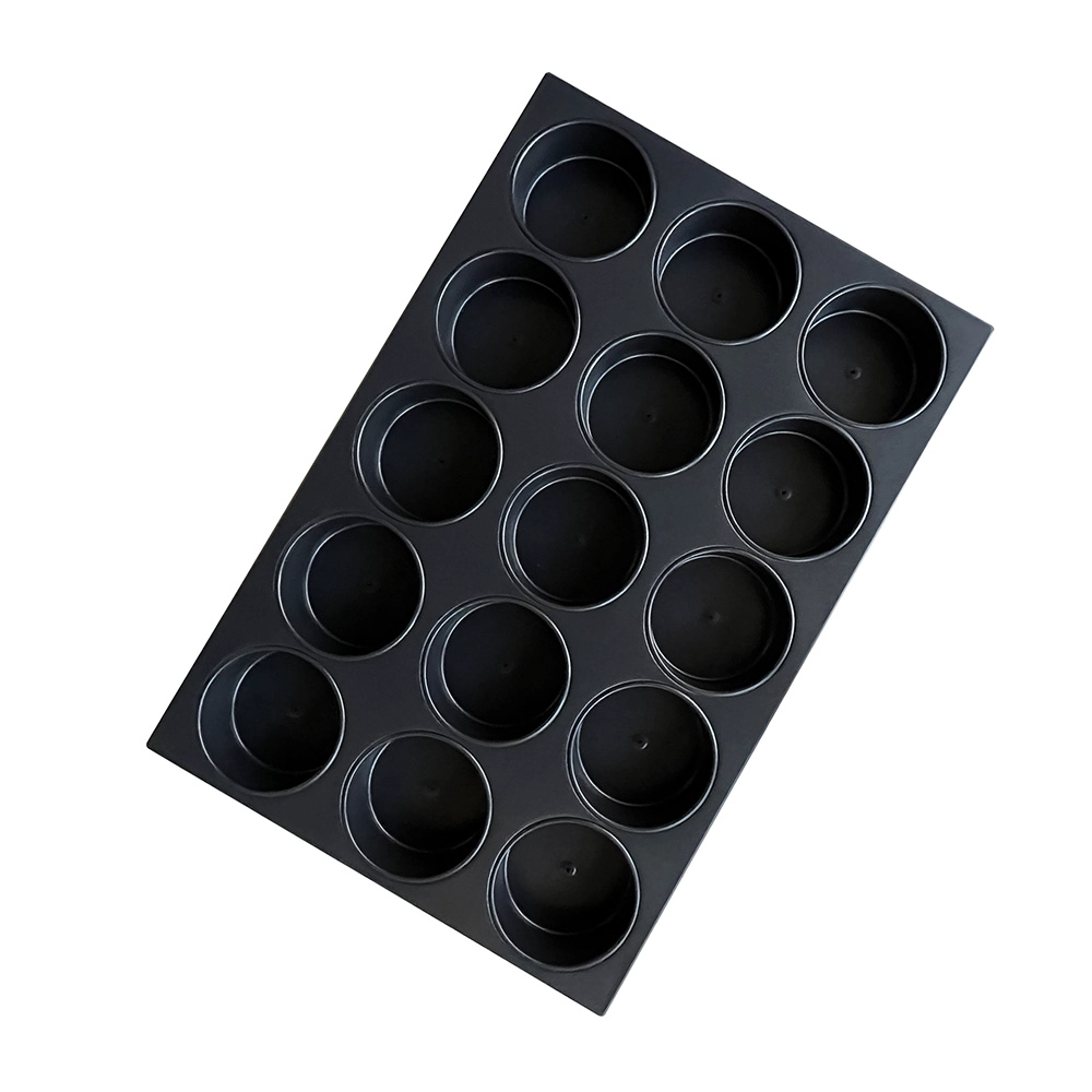 Runde Brot-, Cupcake- und Muffin-Backform mit 15 Formen