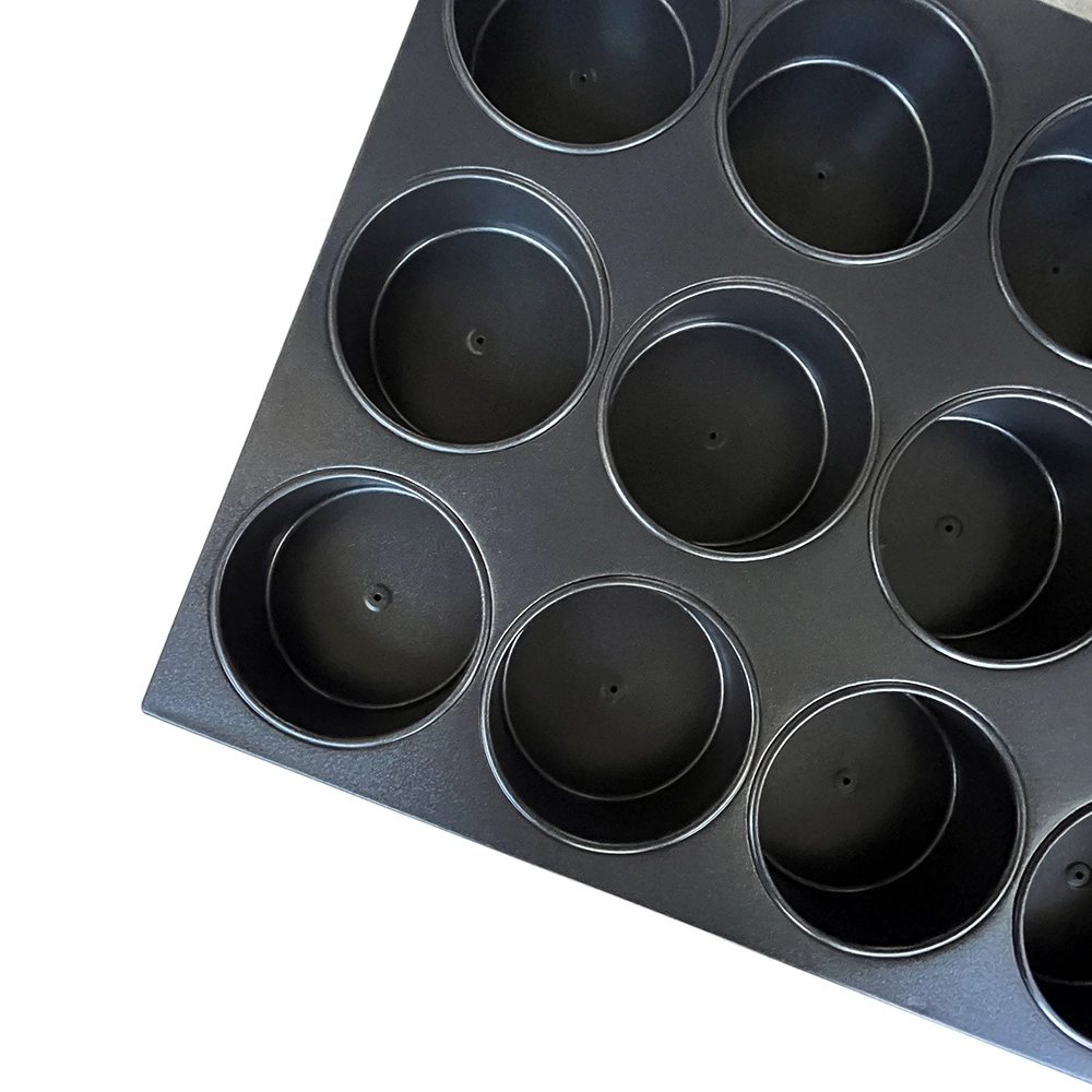 Runde Brot-, Cupcake- und Muffin-Backform mit 15 Formen