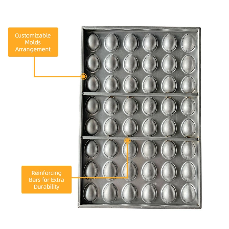 Moldes para hornear con forma de huevo de 48 cavidades Bandeja para hornear Bandeja para hornear