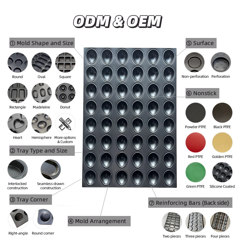 Moldes para hornear con forma de huevo de 48 cavidades Bandeja para hornear Bandeja para hornear