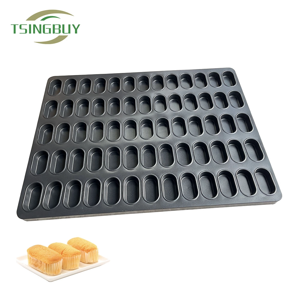 porcelana Moldes ovalados de 65 cavidades para cupcakes y muffins fabricante