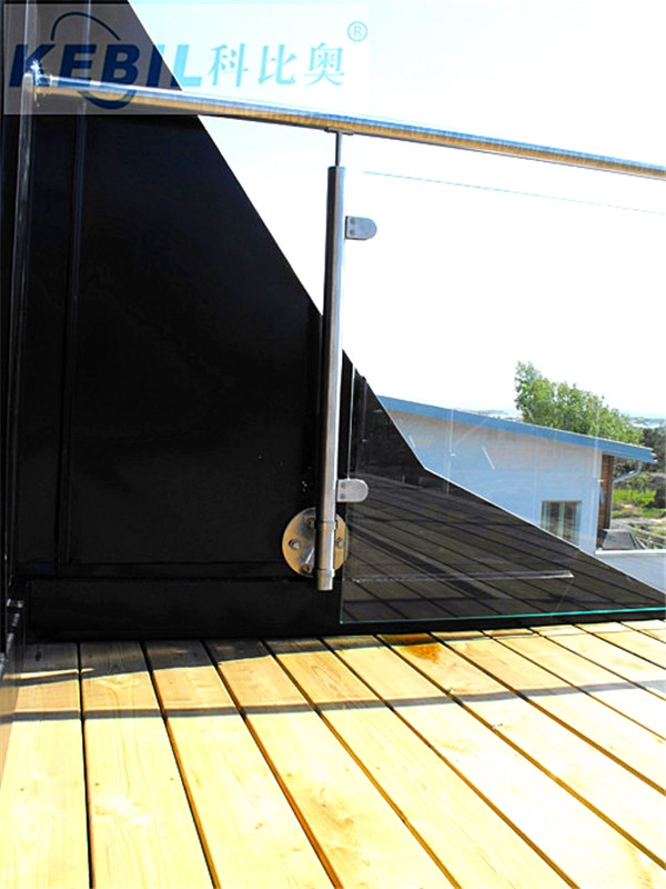 balaustra di 1,1 metri di altezza in acciaio inox vetro post della sistema di inferriata di vetro deck