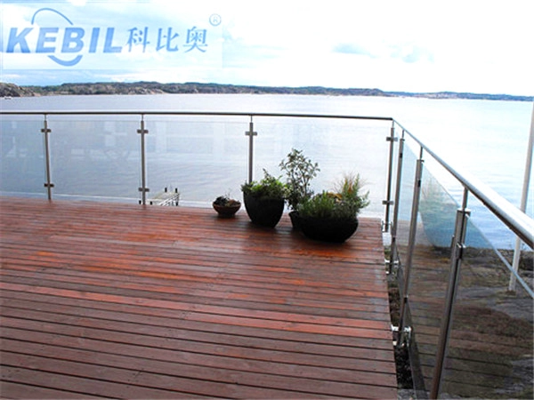 1.1 meter height stainless steel glass standoff balustrade post LCH-120 of glass railing system
