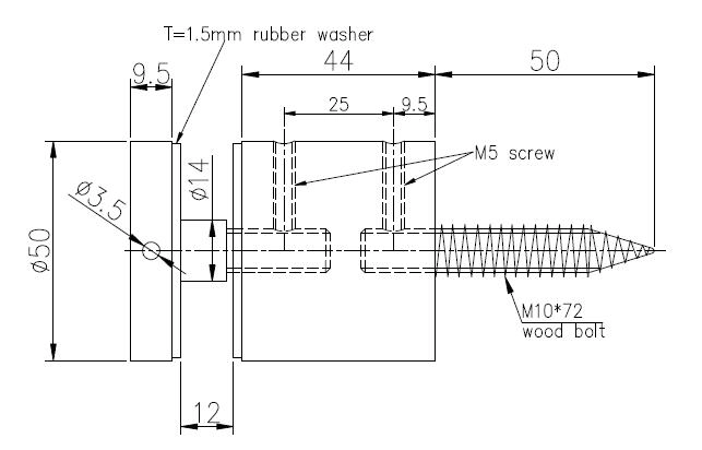 2 "parenthèse de barrière de verre de l'acier inoxydable AISI304 / 316 pour le système de balustrade de verre trempé