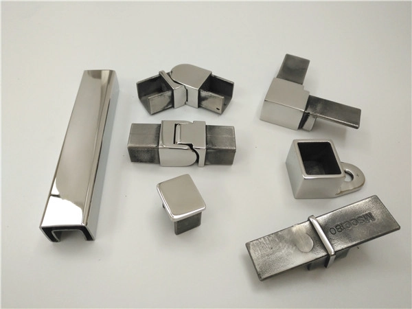 25x21mm Slotted Stainless Steel Rectangle Top Mount Rail for Glass Balustrade or Pool Fencing