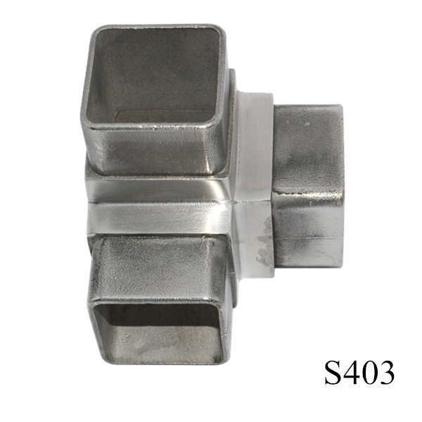 3 طريقة موصل أنبوب الفولاذ المقاوم للصدأ مشترك 40 * 40 * أنبوب 1.5MM