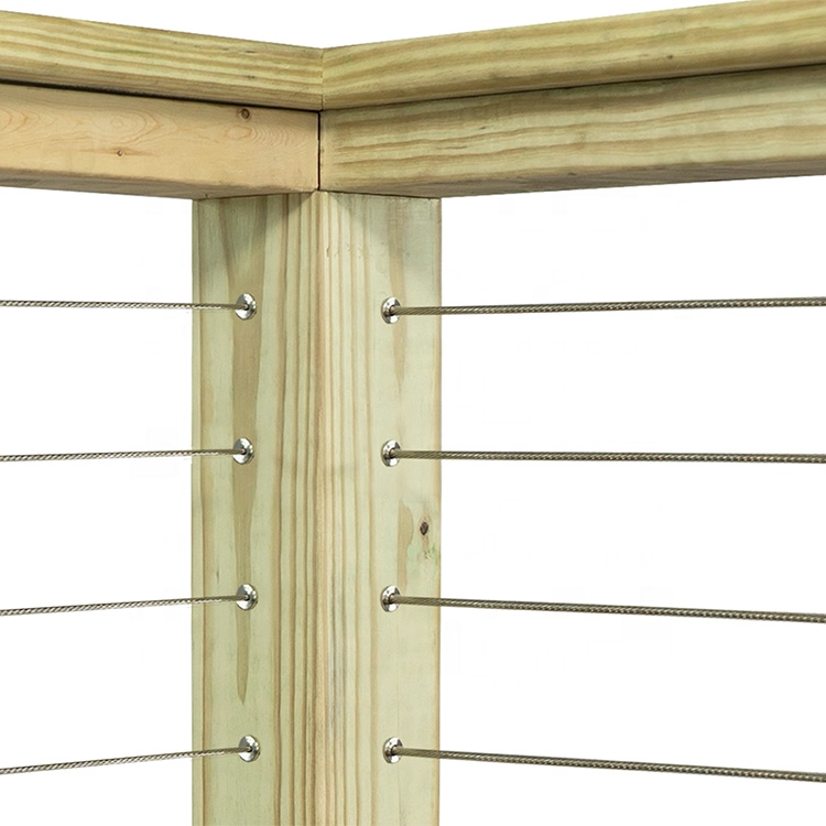 316 Stainless Steel Hardware Deck Cable Railing Kit Fits 3/16" Stainless Steel Wire Rope Cable Stair Railing