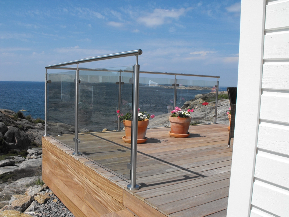 316 stainless steel glass balustrade