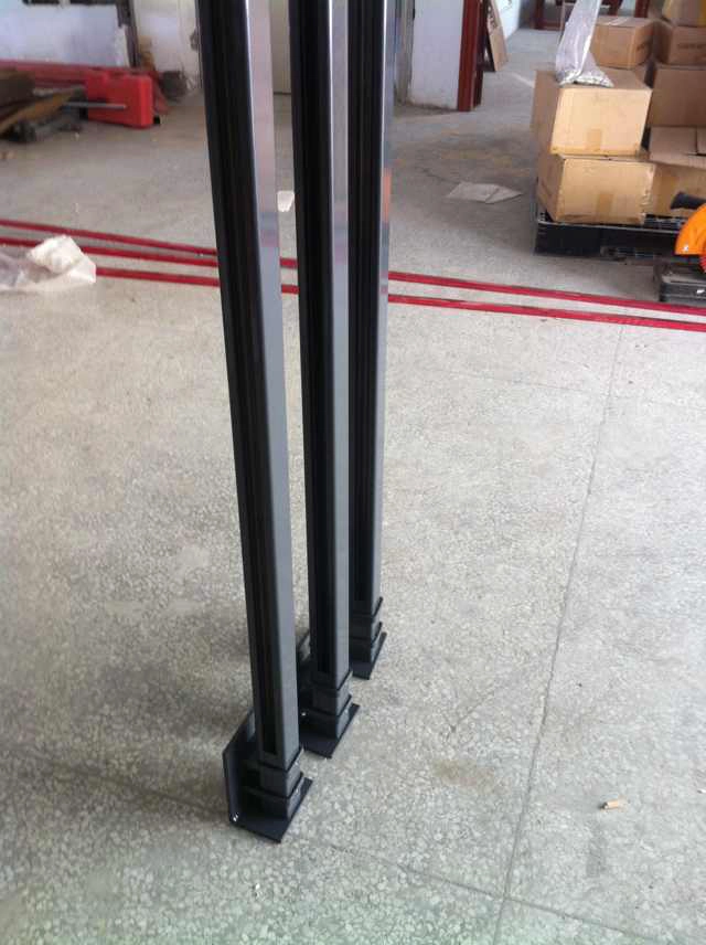 50 x 50 x 3 mm alumiini 6063 T5 puolella asennus post alumiini kaiteet lasista