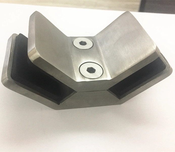 90 degree corner glass holding clamp for 12-15mm glass, stainless steel 316