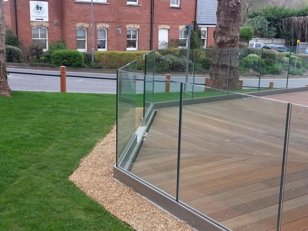 Aluminum profile U channel for frameless glass railing balustrade design for 10-12mm glass