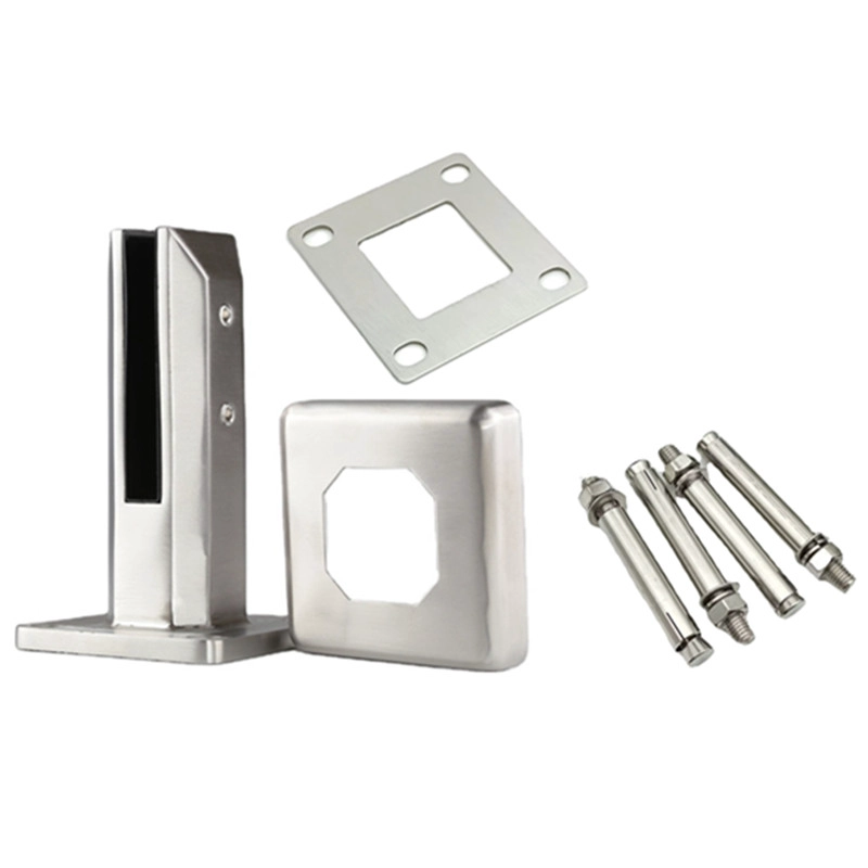 Gebürsteter Edelstahl-Grundplatten-Glas-Zapfen