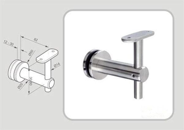 Balustrade stainless steel 316 handrail bracket for square tube