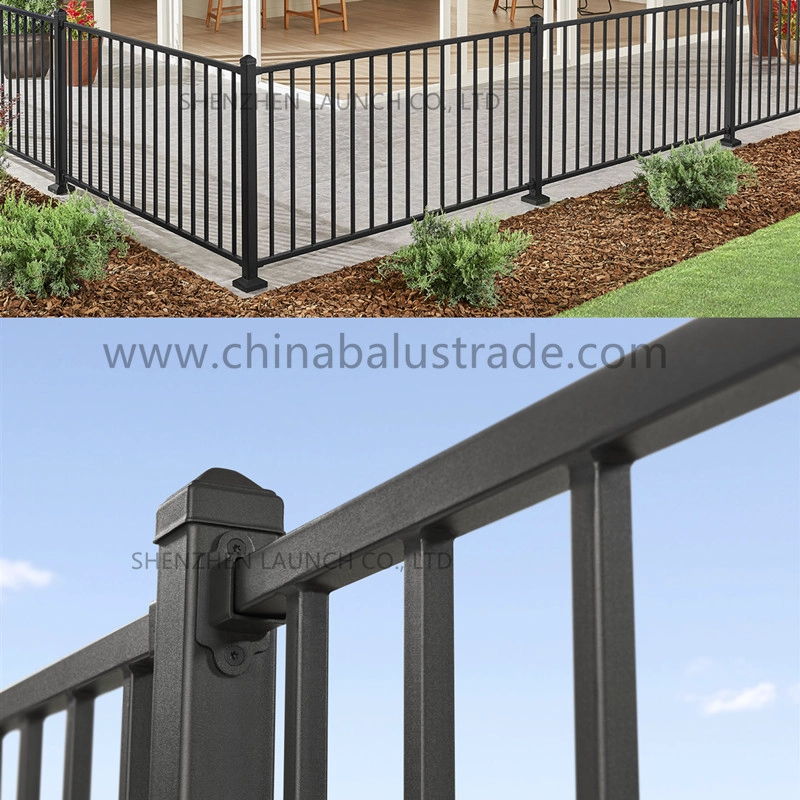 طقم حراسة خارجية بتصميم معماري من الفولاذ الأسود