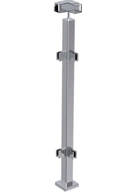 Brushed Stainless Post Rail Handrails for Stair Railing Balcony Balustrade