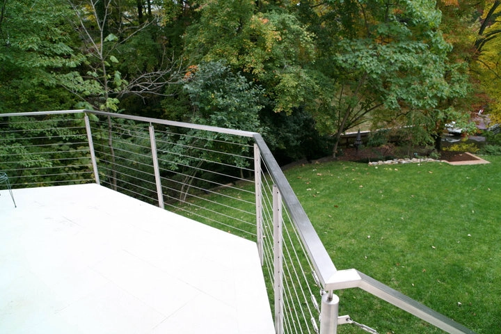 Barre de sécurité en acier inoxydable 316 poteaux pour balustrade à fil métallique