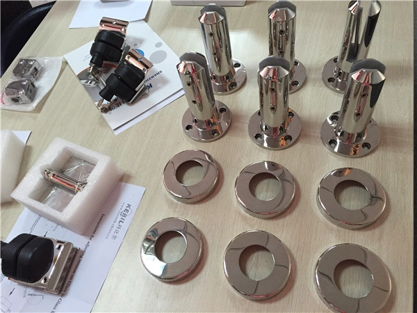 Certified Surface Mount Friction Fit Glass Spigot Clips for Mounting to Tiles, Concrete and Timber Decking