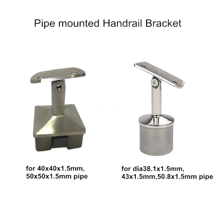 Custom Stainless Steel Exterior Stair Handrail Bracket