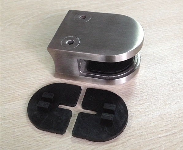 D shape glass clamps G105R with Radius back for balustrade round post diameter 50.8mm