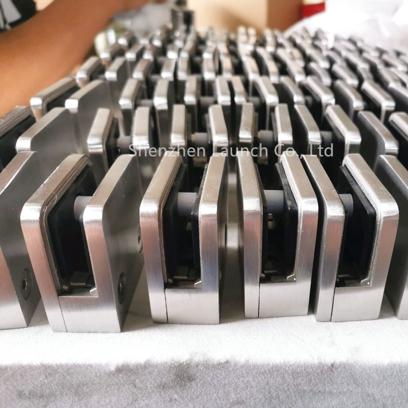 Flat mounting D shape glass clamp for 1/2" glass