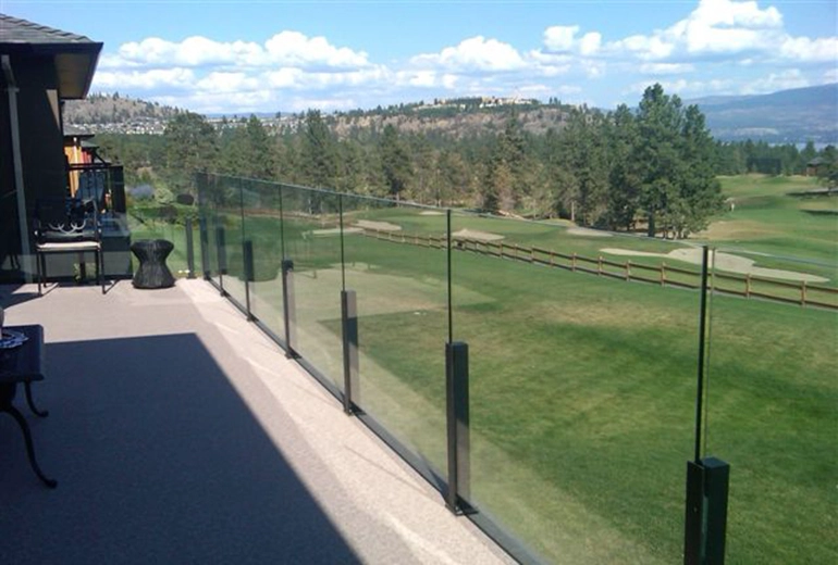 Frameless Glas Balkongeländer Edelstahl Mini Post Balustrade