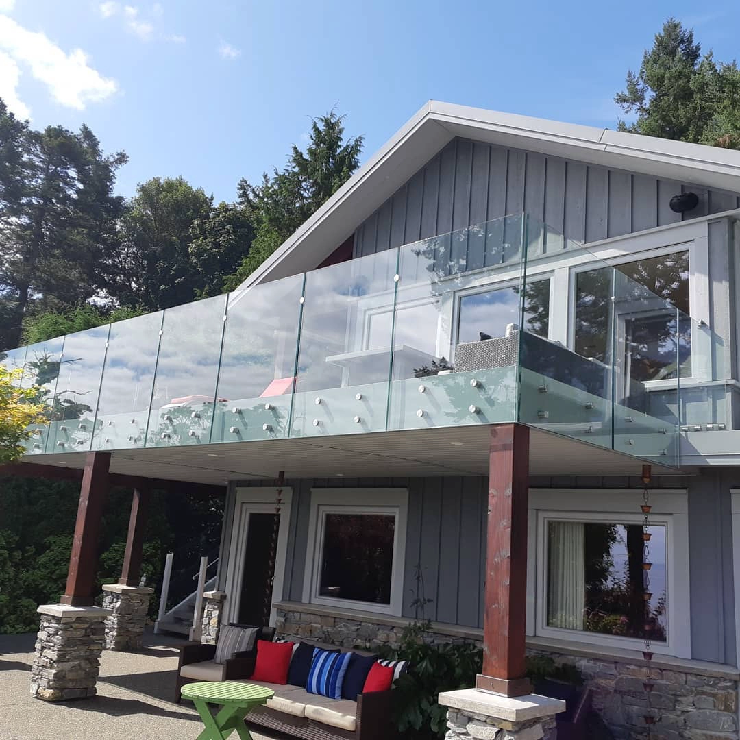Frameloze glazen balustrade reling RVS afstandhouder Glazen afstandhouder afstandhouders