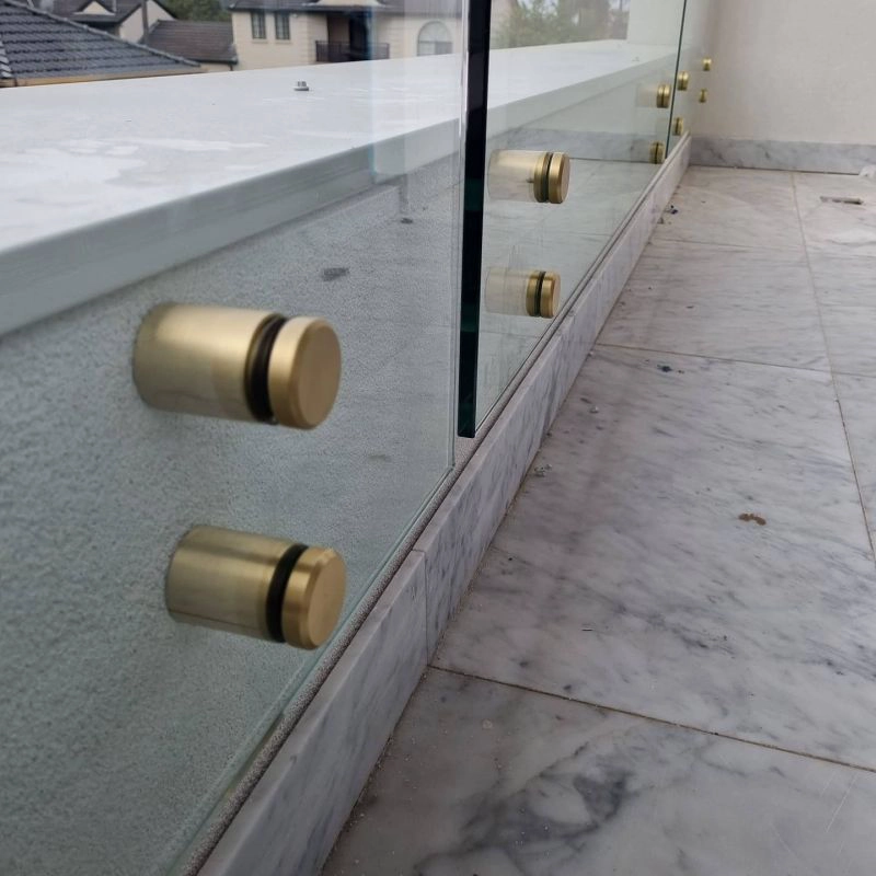 Frameless Glass Railing Stainless Steel Glass Balustrade Standoff Pins for Concrete or Wood