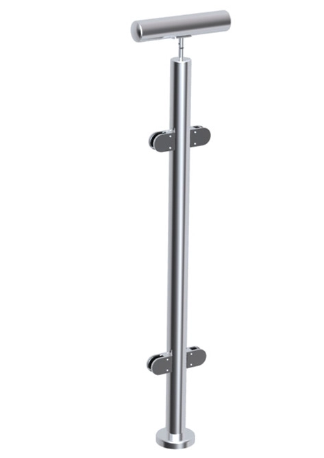 Glass balustrade posts