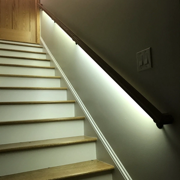 Illuminated LED Handrail system for indoor staircase handrail