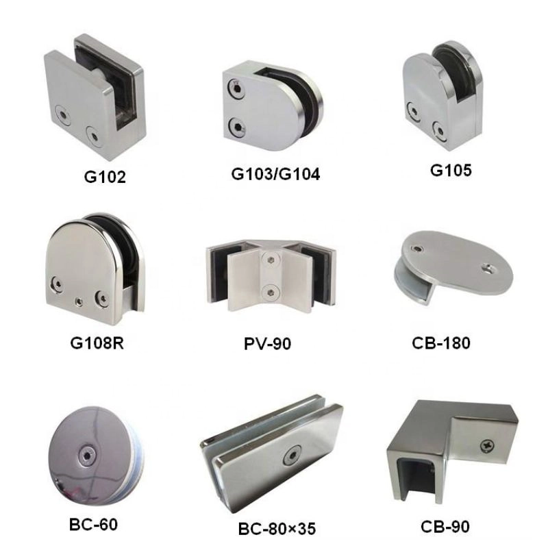 Chine Pour 6 mm 8 mm 10 mm 12 mm 13,52 mm verre AISI 304 316 pince à verre en forme de D en acier inoxydable fabricant