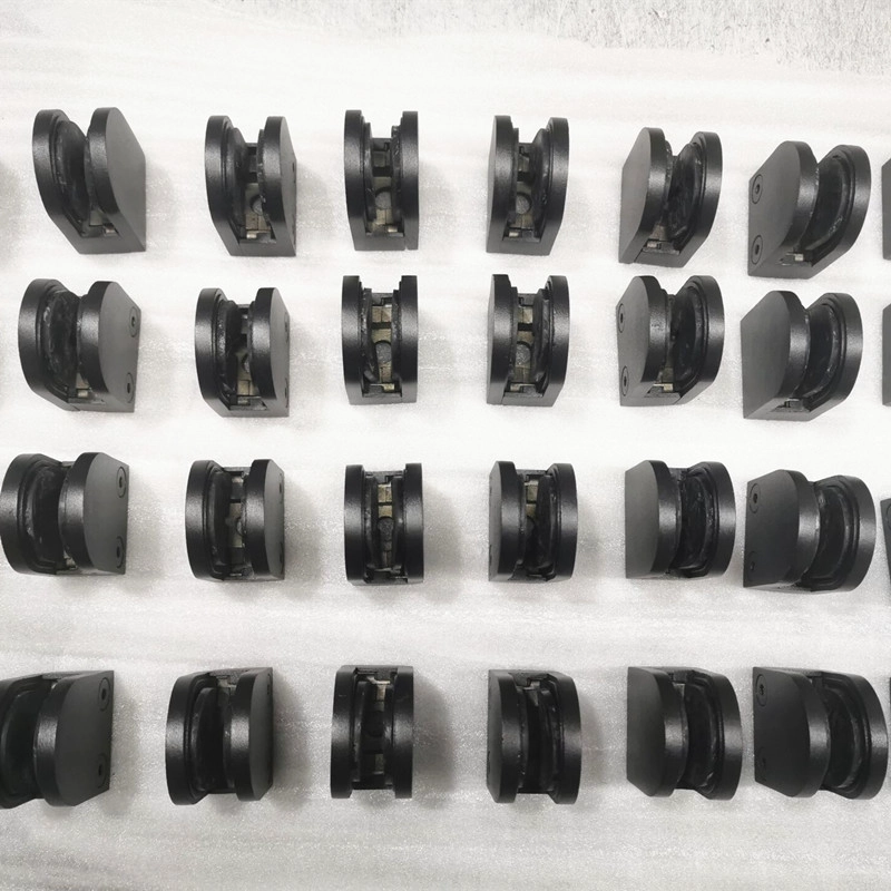 Matte Black No-Drill Stainless Steel Glass Clamps