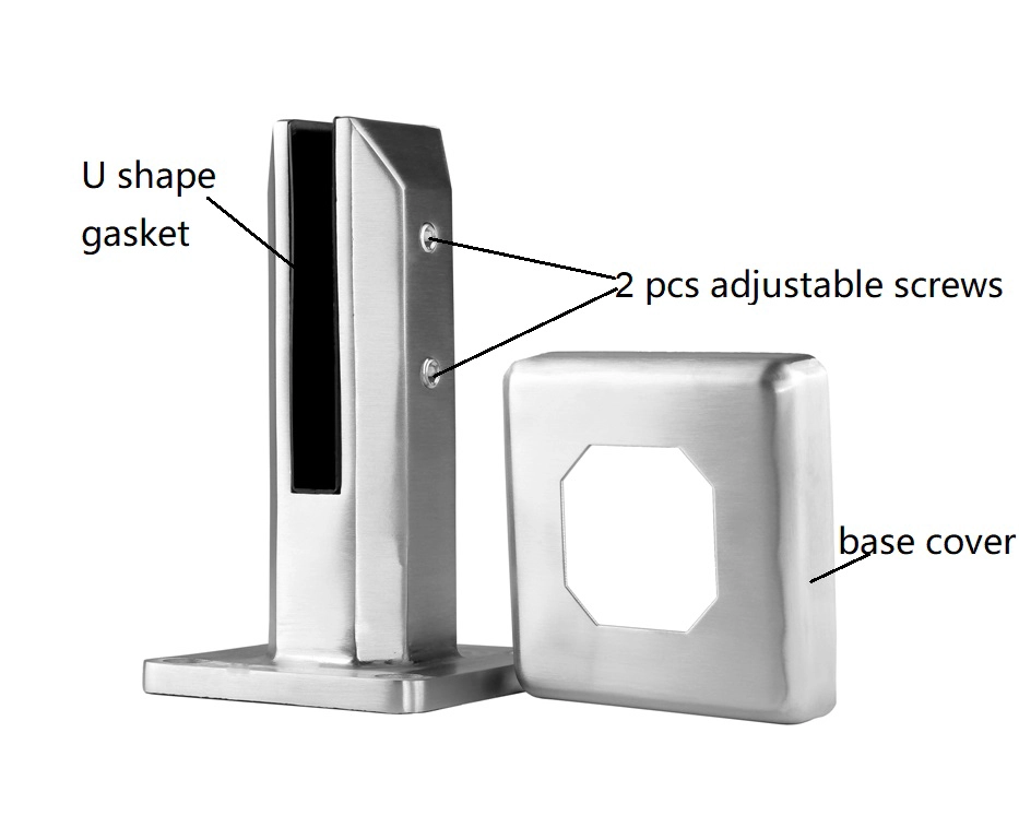 Uusi muotoilu satiini viimeistely ruostumattomasta teräksestä kehyksetön lasi uima-allas aita Spigot Glass Balustrade Spigot