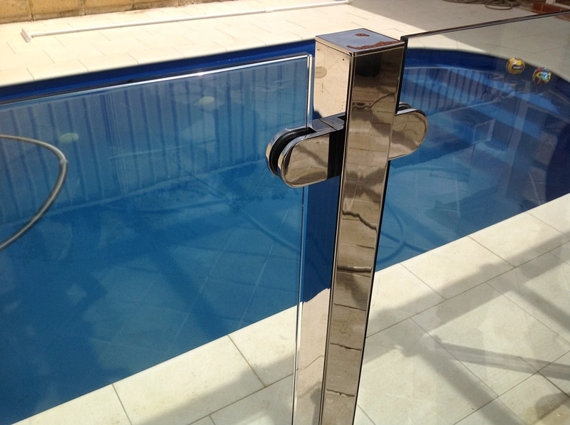 New design inox D type 10-12mm glass clamp staircase railing fittings