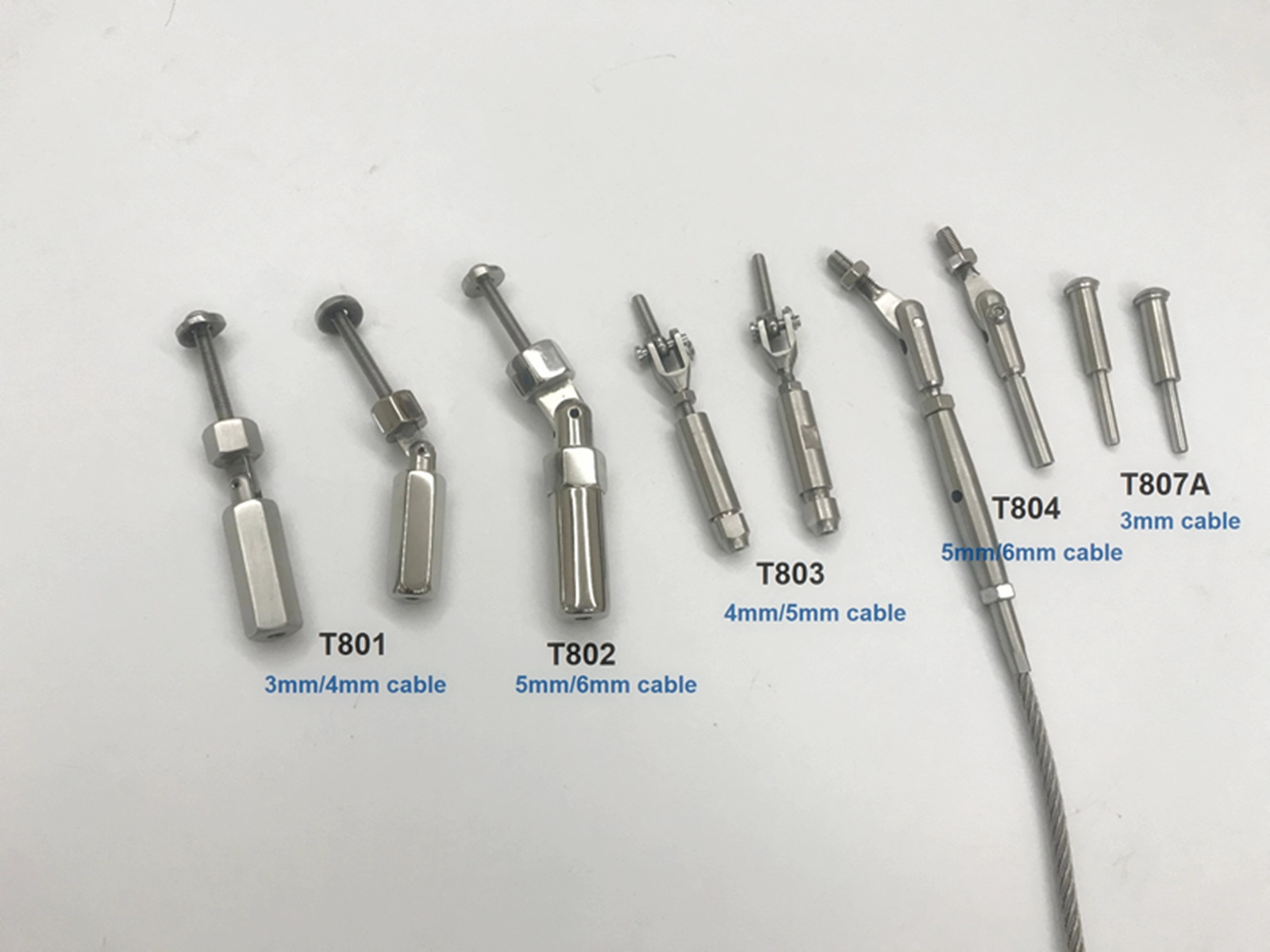 Imagen Varilla de acero inoxidable Soportes de tensores Tensor de cable Escalera exterior o barandilla de barco Pilar Accesorios de pasamanos