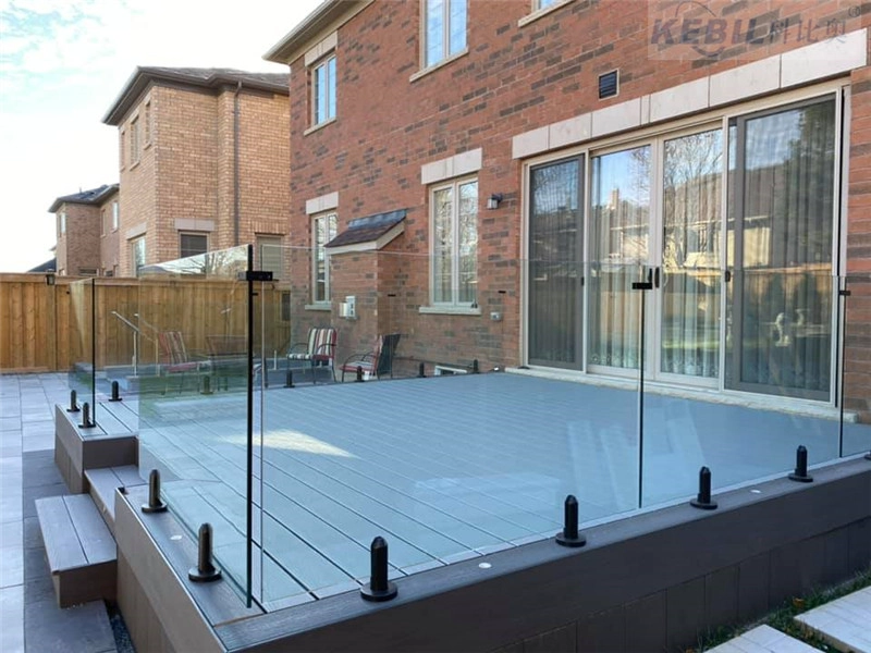 Ronde matzwarte glazen spigotklem voor opbouwmontage