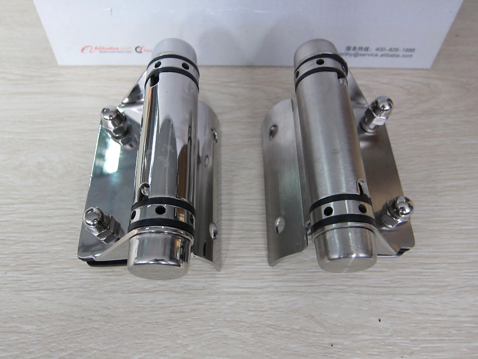 Sheet metal glass to round post hinge for glass door safety frameless glass railing