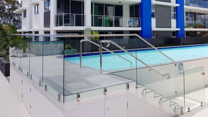 Espiga de vidrio montado lateral para balcón barandilla de cristal sin marco
