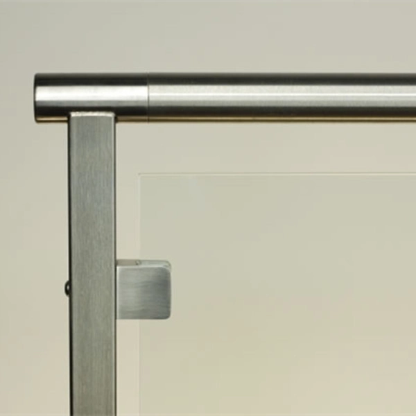 Square Glass Clamps with Flat back stainless steel 316 for Use With Square Tubing or Other Flat Surfaces