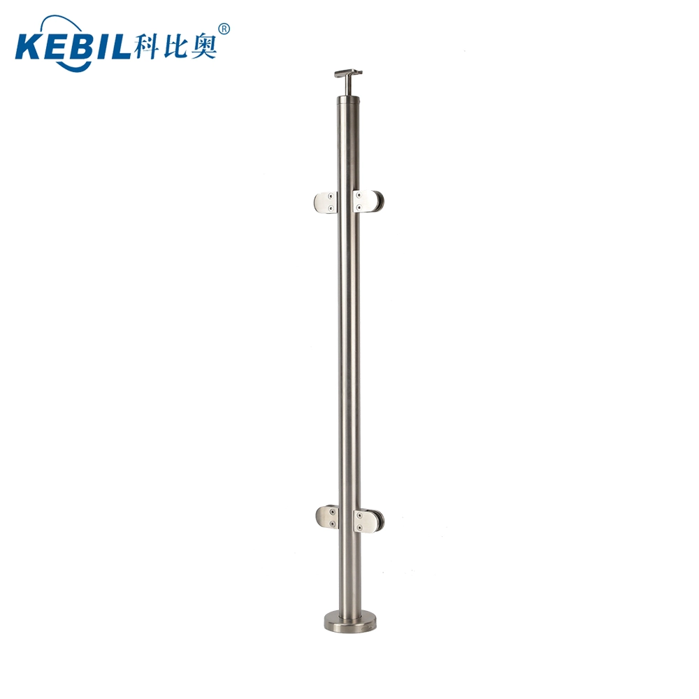 Poteau de balustrade en acier inoxydable pour garde-corps en verre